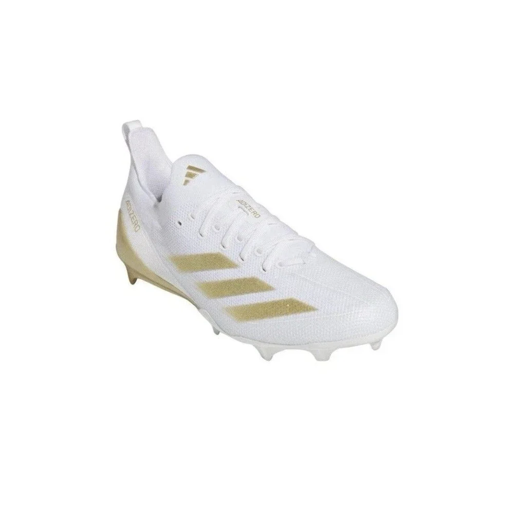 Adidas Adizero Electric Men Sz 13 White Gold Metallic Football Cleats IE3287 New